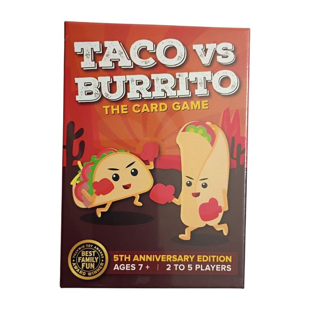Taco vs Burrito The Card Game 5th Anniversary Edition Family Fun New Sealed